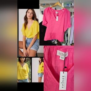 VELVET by graham & spencer Line shirt women's size M